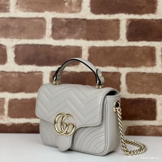 First bag ru bag-17*13*6CM top handle GG mini Marmont GUCCI 0806